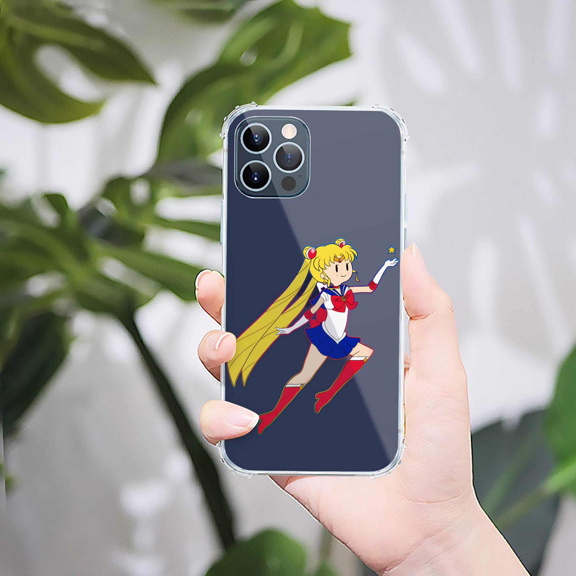（画像用） 美少女戦士セーラームーン 月野 うさぎ つきの うさぎ Sailor Moon Tsukino Usagi 【iPhone 12シリーズ対応】透明スマホケース（クリアソフトケース）
